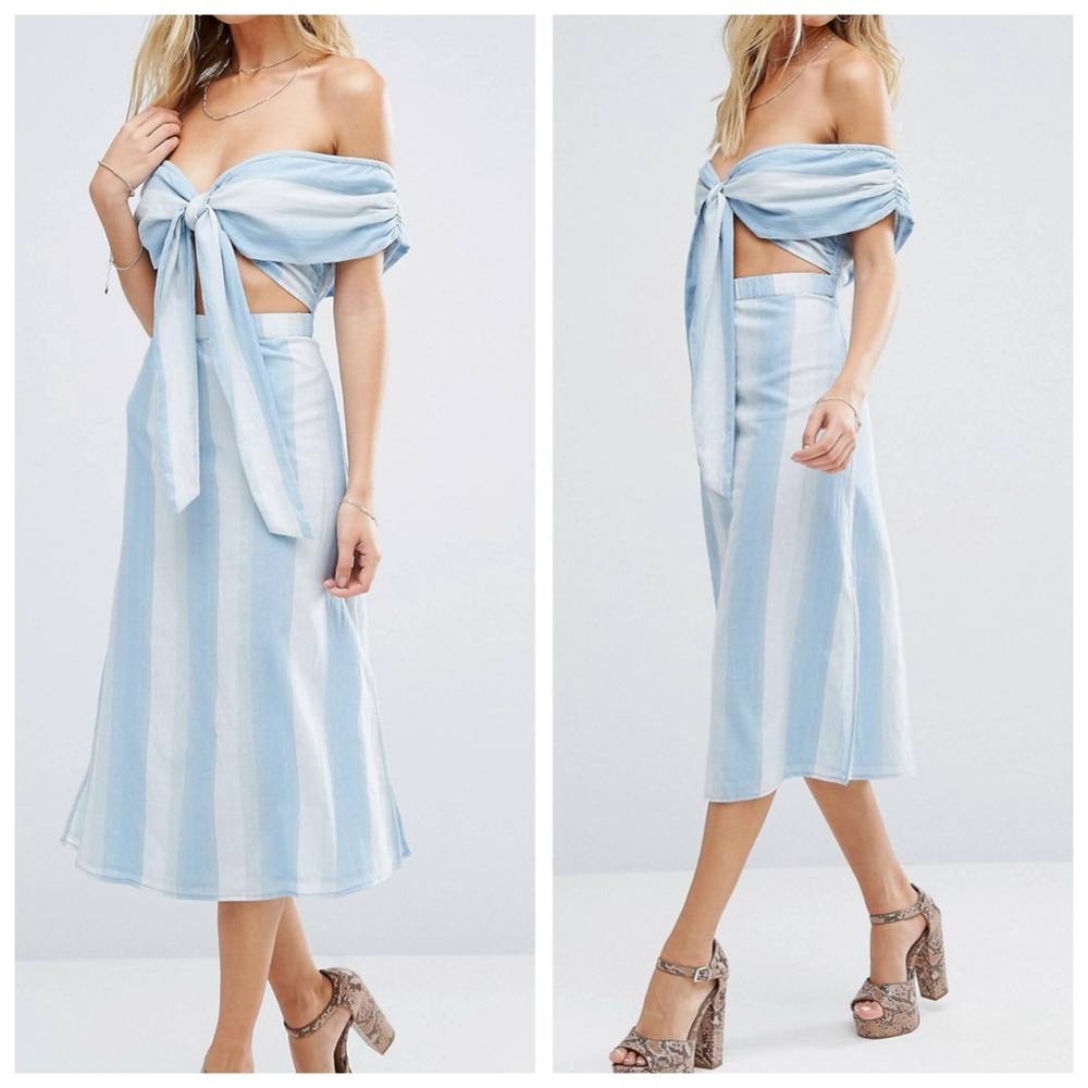 Revolve Majorelle Rum Runner Dress in Blue Stripe